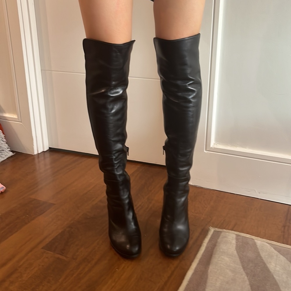 Stuart Weitzman Over-the-Knee Leather Boots